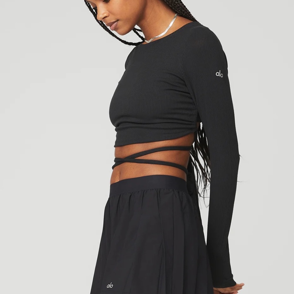 ALO YOGA-RIBBED MANIFEST LONG SLEEVE